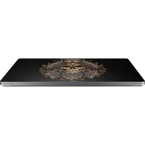 Skull and Owl by Sarah Richter Laptop Skins